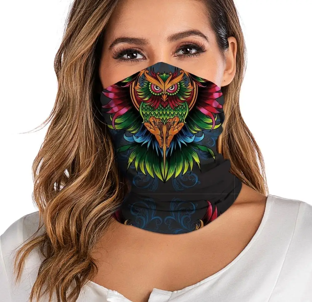 For Women Men Bandana Neck Gaiter Tube Headwear Face Scarf Dustproof Motorcycle Facemask Windproof Scarf