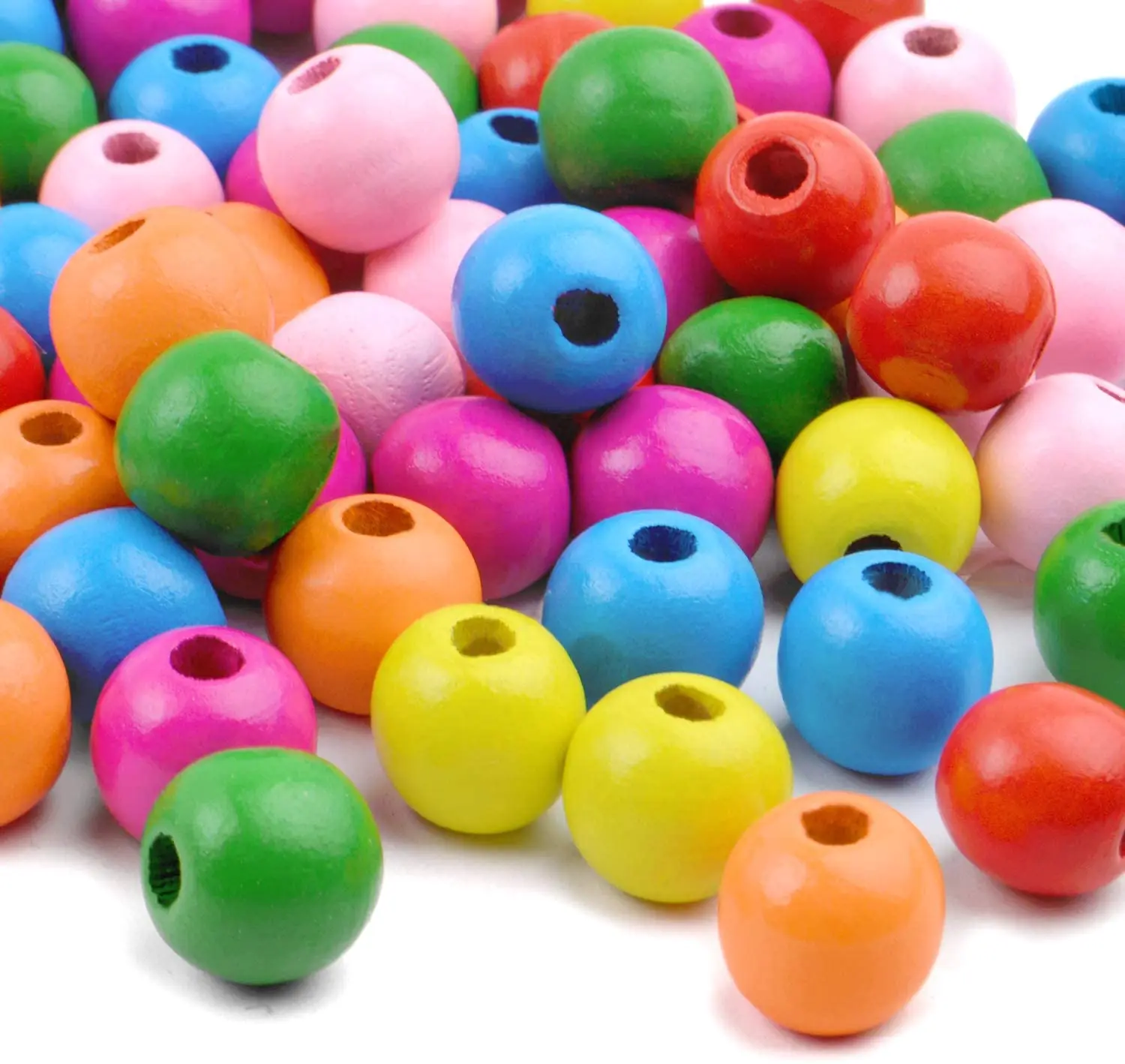 

Colorful Round Wood Beads for Jewelry Making, Loose Ball Spacer Beading, Natural Wood Beads, DIY Bracele Finding, 16mm, 30PCs