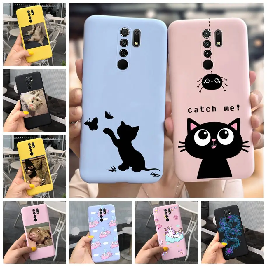 Redmi 9 Case For Xiaomi Redmi 9 Cover 2020 Soft TPU Phone Back Cover Bumper For Xiomi Redmi 9 Global Redmi9 Prime Fundas Cartoon