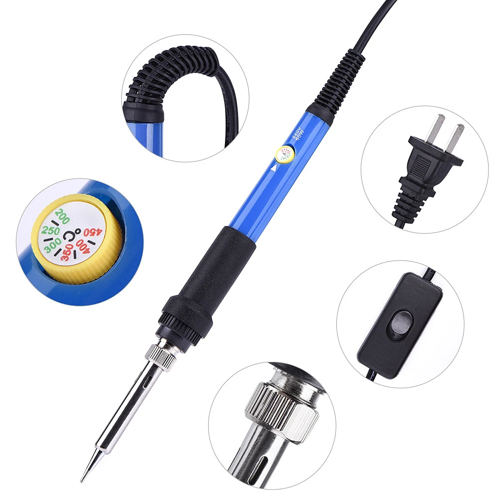 電気温度調節可能な高温サーモスタット,220v/110v,60w,溶接ステーション,熱ペンシルチップ