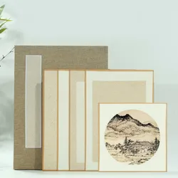 Fiber Rice Paper Cards 12pcs Thicken Classical Papel Arroz Calligraphy Painting Paier Raw Half Ripe Xuan Paper Mulberry Paper