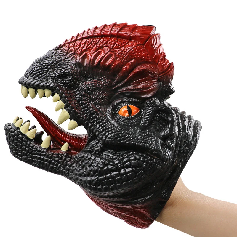 Guantes de cabeza de dinosaurio de batalla para niños, garras de Velociraptor, accesorios de Anime, títeres de mano de dragón para adultos, regalos para niños