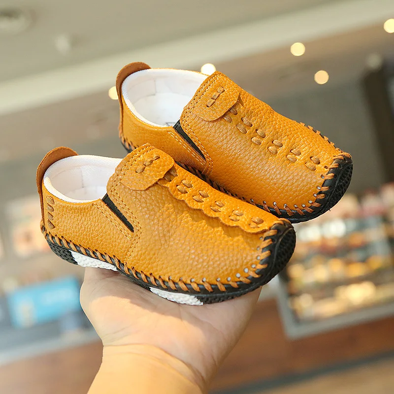 

Spring Autumn Children Leather Shoes Teenager Boys Girls Casual Shoes Kids Soft Bottom Outdoor Baby Shoes