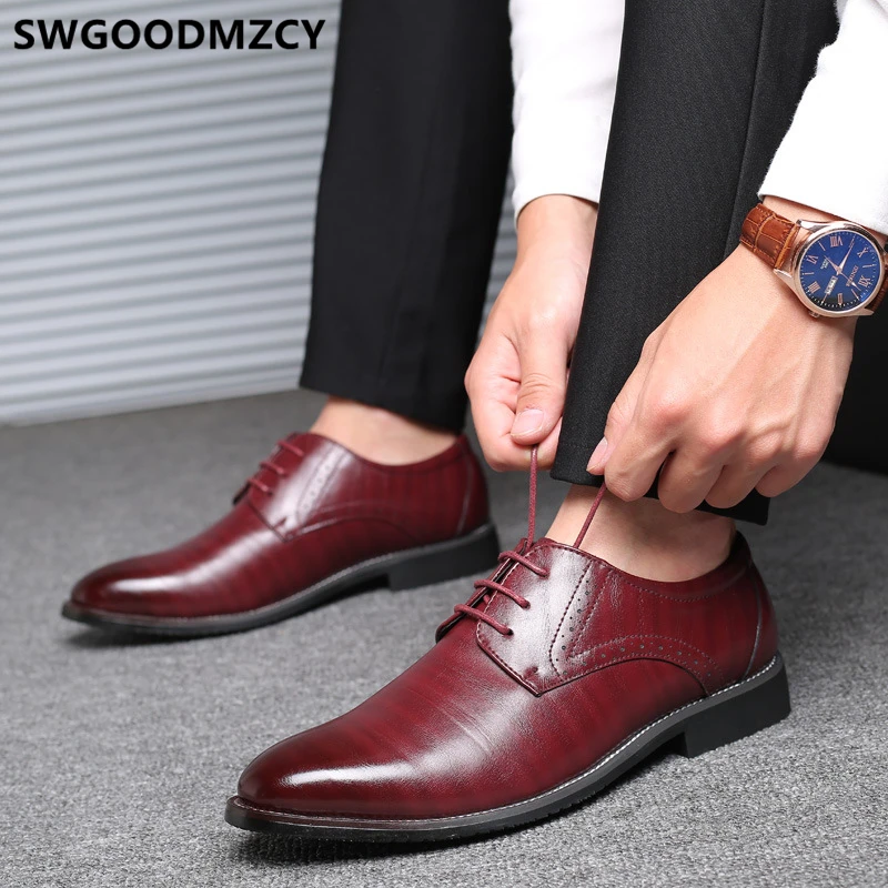 Black Oxford Shoes For Men Leather Wedding Men Formal Shoes Brown Dress Classic Shoes Men Fashion Zapatos Elegantes Hombre 2024