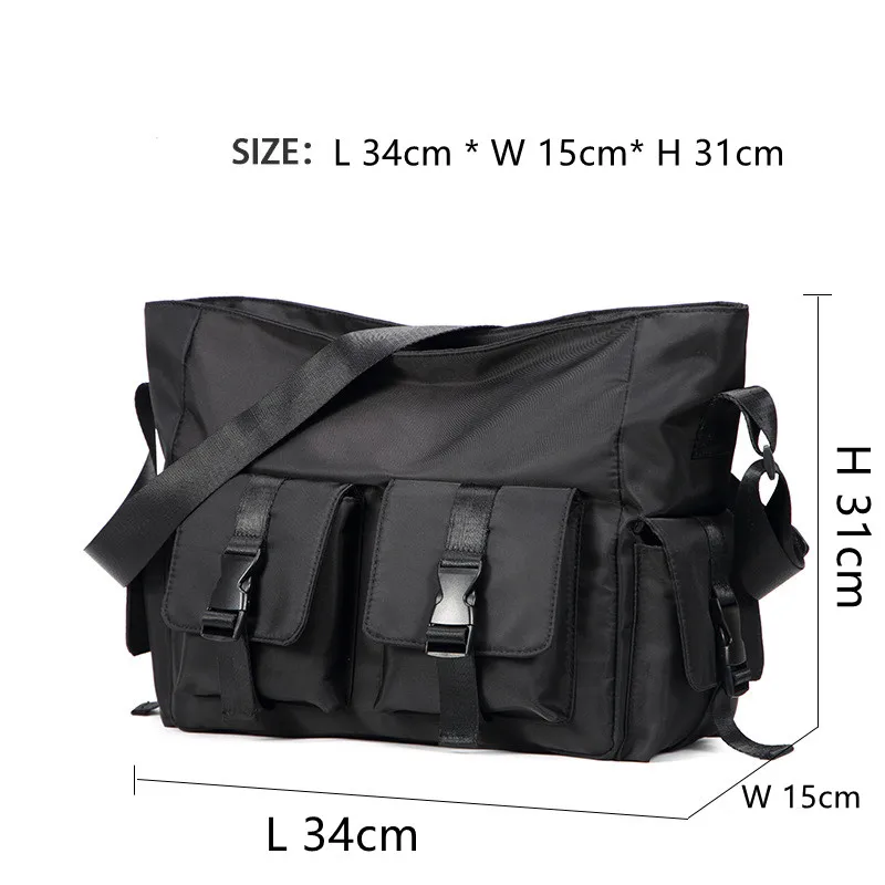 Scione Men\'s Messenger Shoulder Bag Oxford  Waterproof Outdoor School Sports Travel Bags Luxury Brand Fashion Style K090