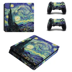 Starry Sky Night PS4 Slim Skin Sticker For Console and Controllers PS4 Slim Skins Sticker Decal Vinyl