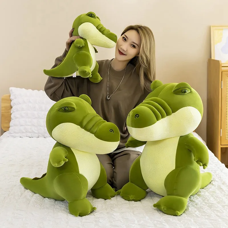 Giant prawdziwe realistyczne stojący krokodyl pluszowe zabawki miękkie wypchane zwierzę krokodyl poduszka symulacja aligator Doll Room Sofa Decor