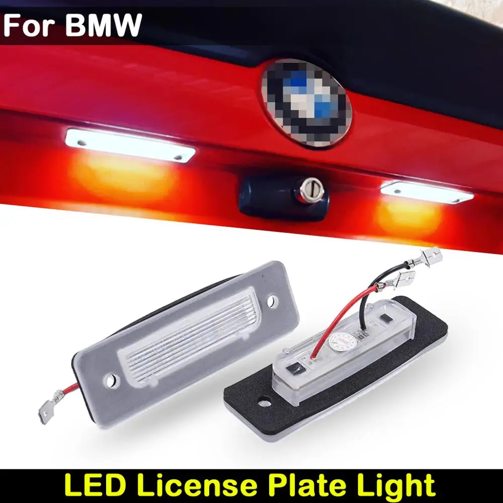 For BMW E30 E12 E28 E24 E23 E26 Z1 Car Rear White LED  License Plate Light Number Lamp