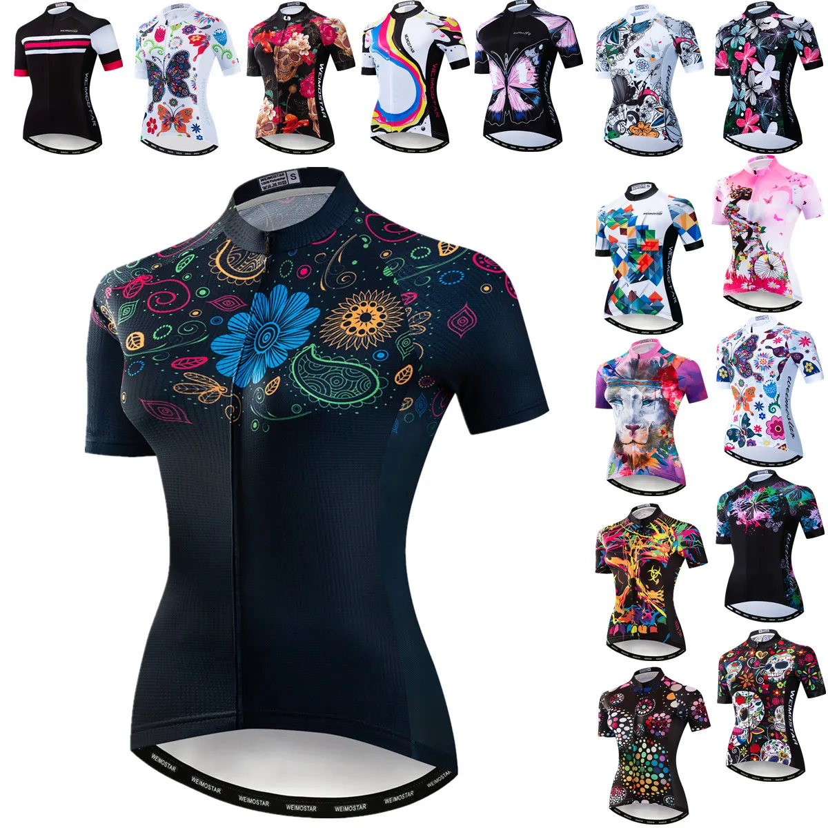 

2021 Cycling Jersey Women Bike Shirts Top Breathable Quick Dry Ladies Summer Short Sleeve Cycle Jackets