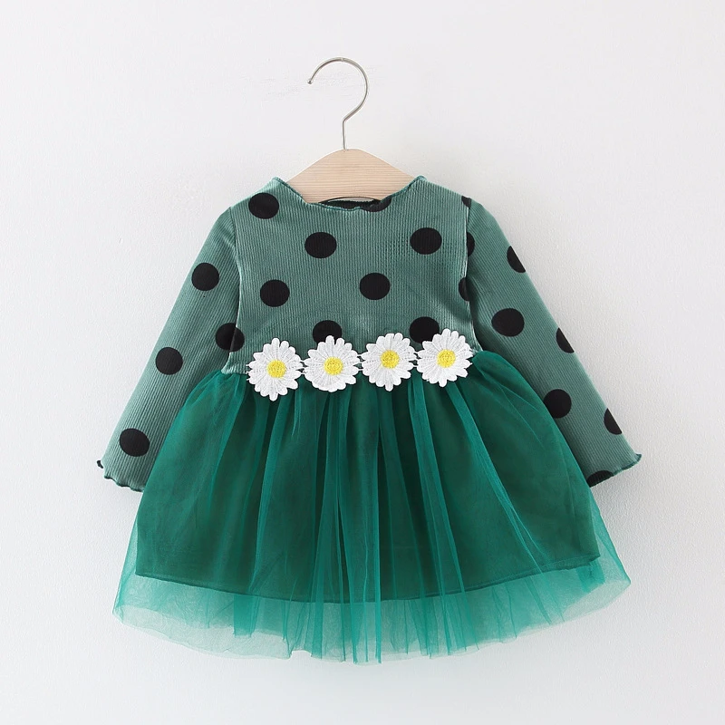 Baby Mädchen Spitze Kleid Floral Neugeborenen Kinder Dot Kleider für Mädchen Kleidung Nette Prinzessin Hochzeit Party Kinder Kleidung