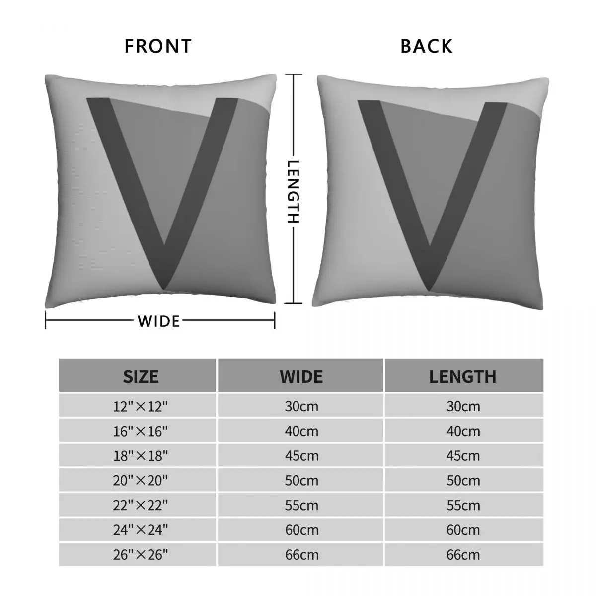 V Pillowcase Polyester Linen Velvet Pattern Zip Decor Throw Pillow Case Sofa Seater Cushion Case