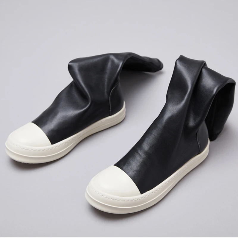 High Street Boots Women Boots Sneaker Men\'s Shoes Leather Sneaker Original Men Shoe Couple Casual Shoes Workwear