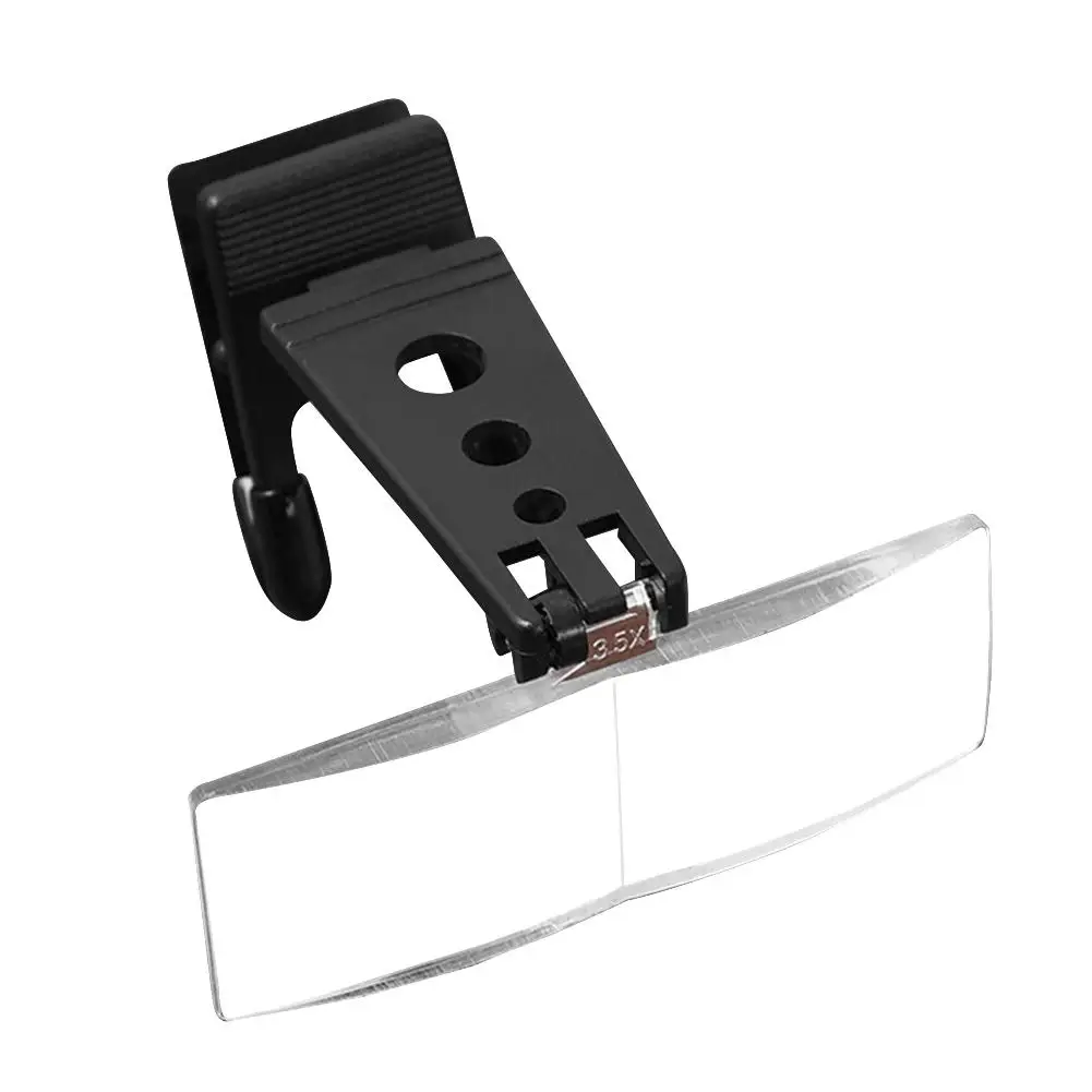 Szkło powiększające w stylu okularów z klipsem do czytania, drewniane szkiełko powiększające chirurgiczne typu koń, trzy zestawy soczewek