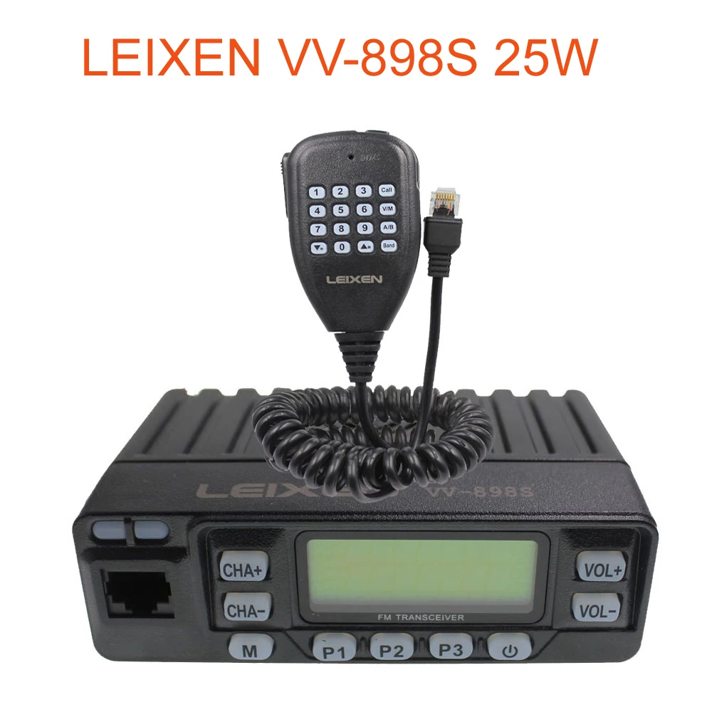 LEIXEN-Dual Band Ham Radio, Transceptor Móvel, Amador, Dois Sentidos, 25W, 144 MHz, 430MHz, VV898S