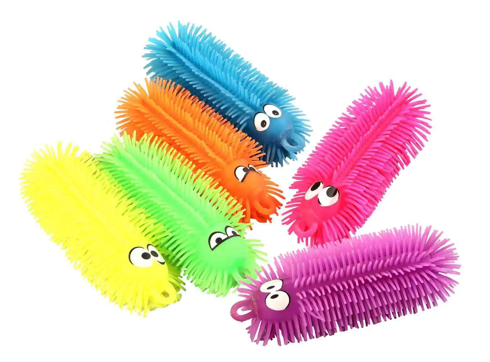 Luminous Decompression Toy Caterpillar Animal LED Electric Cartoon Vent Fur Ball Light Saber  Squishy  Fidget Toys  Stress Toys