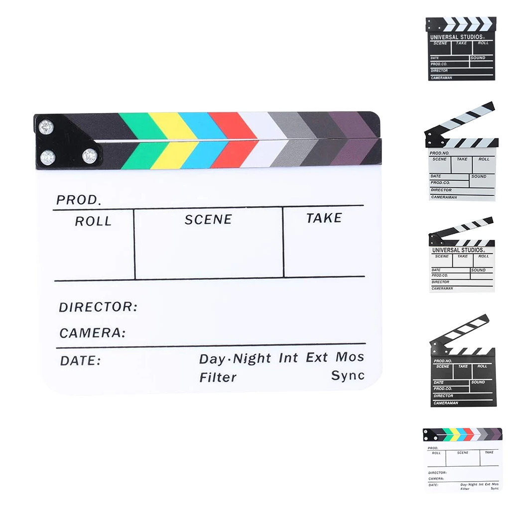 Director Film Wooden Director Movie Scene Clapboard TV Video Clapperboard Film Photography Prop Accessories