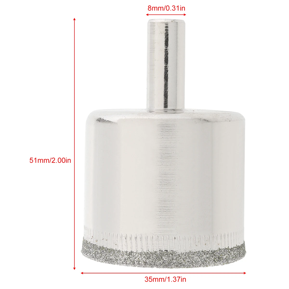 YJ9323 35mm foro diamantato rivestito con foro per sega Kit di punte per trapano strumenti apri foro per vetro per piastrelle vetro ceramica