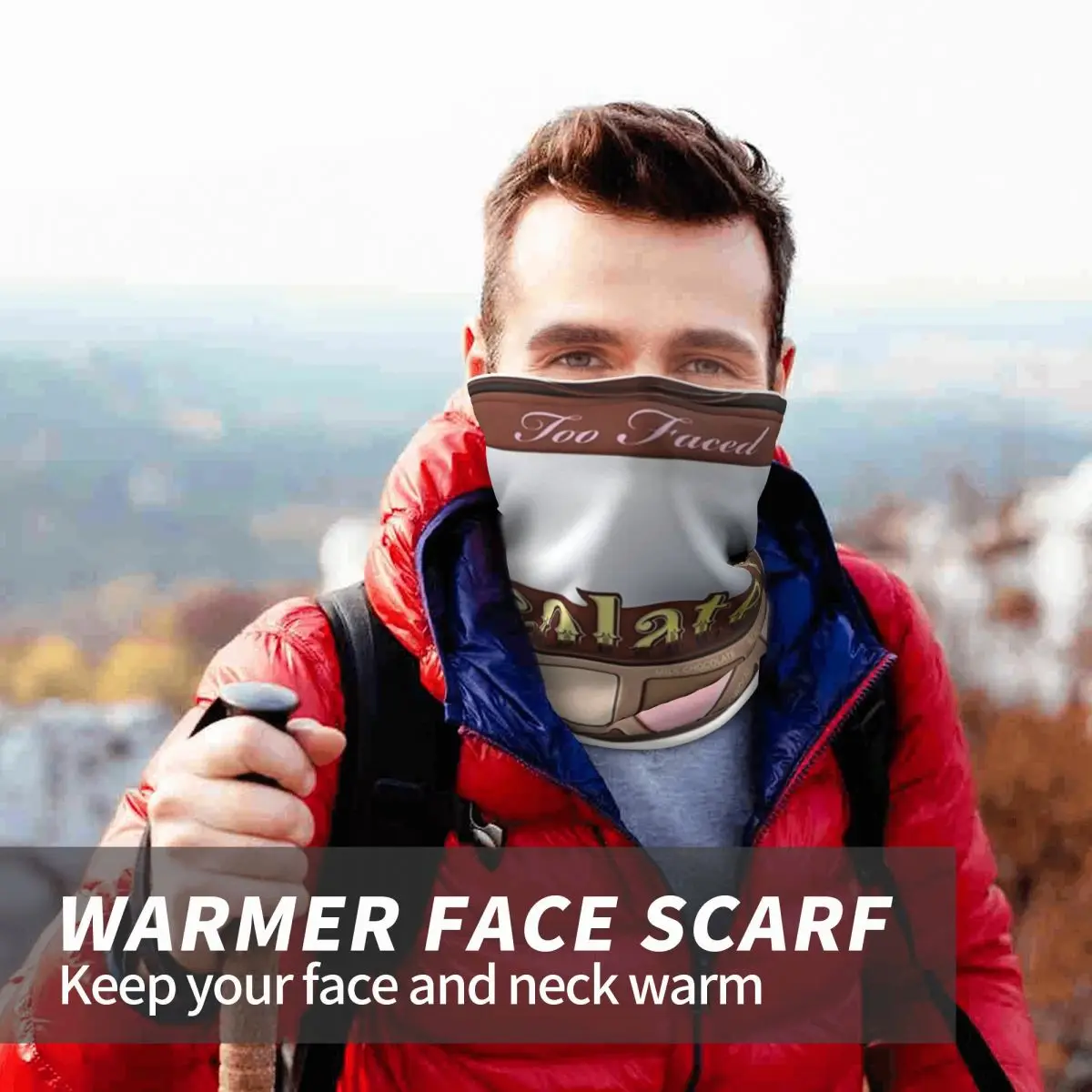 Too Faced Chocolate Bar Palette Balaclava Mask Scarf Bandana Hunting Winter Hiking Neck Warmer Handkerchief Man