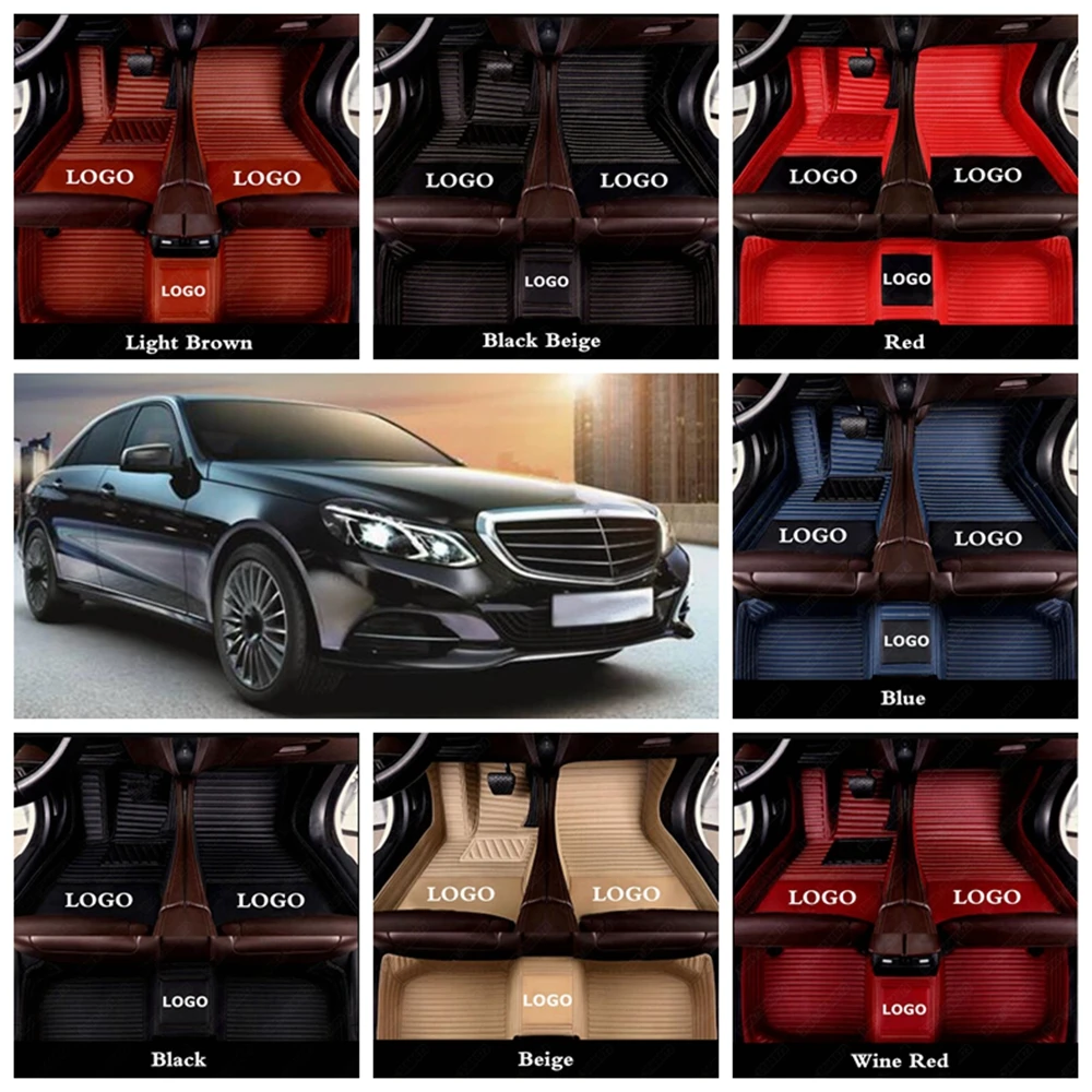 Custom Car Floor Foot Mats for Mercedes Benz E C Series ML GLK GLA GLE GL S R A B CLK SLK CLA CLS G GLS GLC Class Auto Carpet