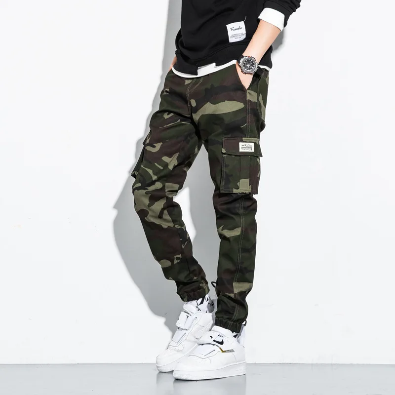 2022ผู้ชาย Camo Cargo กางเกง Mens Hip HopHarem กางเกงชาย Joggers กางเกงแฟชั่น Casual Streetwear กางเกง5XL 6XL 7XL