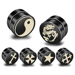 1 piece Men Women Strong Magnet Magnetic Health Care Ear Clip Earrings Non Piercing Fake Earrings Hypoallergenic Punk Jewelry