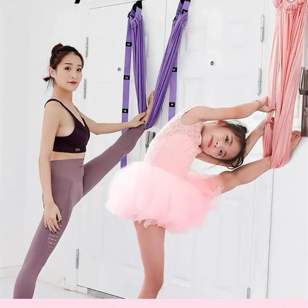 Adjustable Aerial Yoga Strap, Elastic Stretch Door Hanging Yoga Belts, Anti-Gravity Inversion, Handstand Training, Hammock Swing