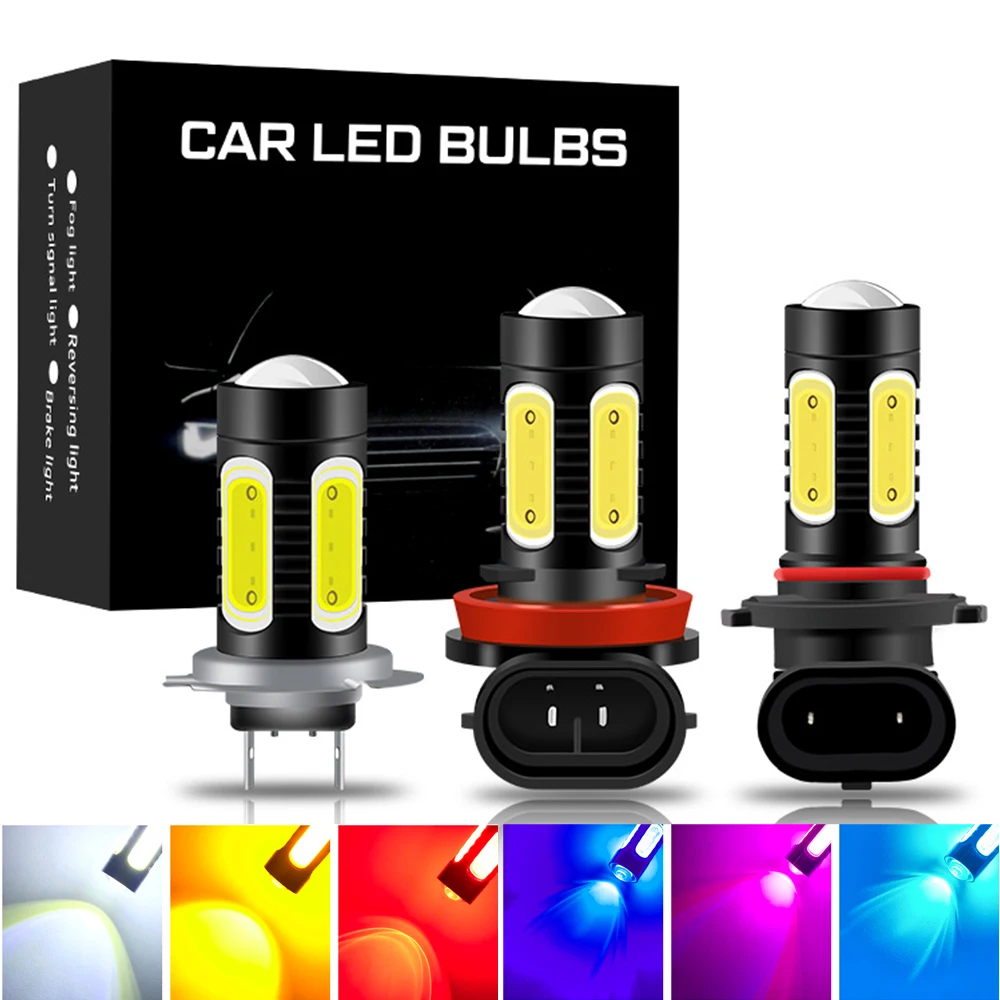 

2pcs LED Fog Lights 12v Bulbs For The Car H8 H11 H16 9006 HB4 PSX24W 9005 HB3 PSX26W P13W 880 881 H7 H4 H3 Auto Running Lamp 12V