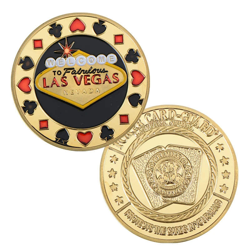 Jeton Porte-bonheur Poker – Pièce De Défi Métal 40 Mm, étui Acrylique, Cadeau Collectionneur