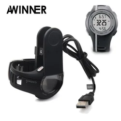 AWINNER-Carregador para Garmin Forerunner, Garmin Forerunner 110 210, Garmin S1, cabo de carregamento USB, 100cm, acessórios GPS Smartwatch