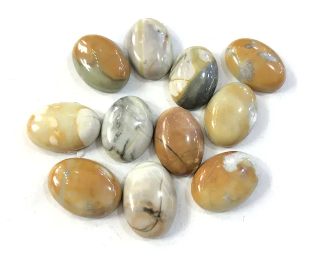 Natural Picasso Jasper Cabochon Wholesale Gemstone Beads CAB Ring Face 13x18mm Oval Cabochon 10pcs/lot