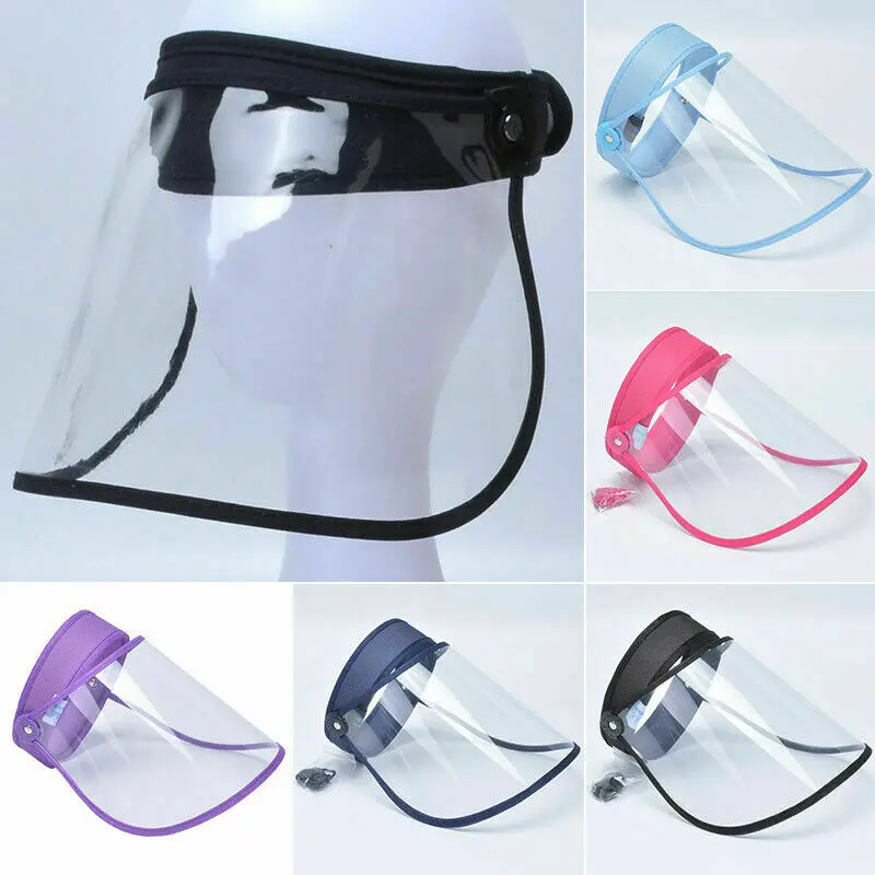 Anti-Saliva Dustproof Mask Transparent PVC Safety Faces Shields Screen Spare Visors For Head Eye Protection dust mask