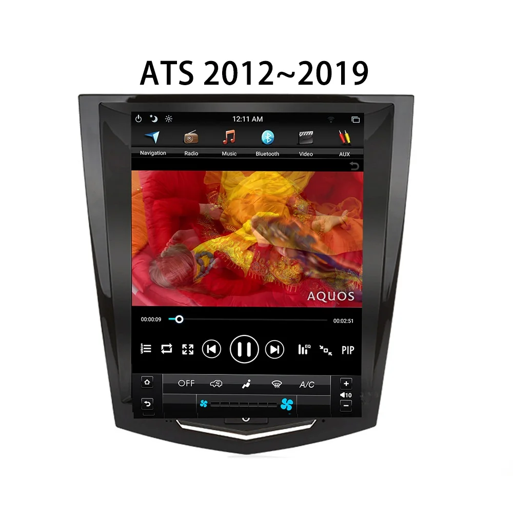 4+64GB Car Multimedia Player Stereo GPS DVD Radio Navigation NAVI Android 9.0 Screen for Cadillac ATS ATS-L 2012~2019 CARPLAY