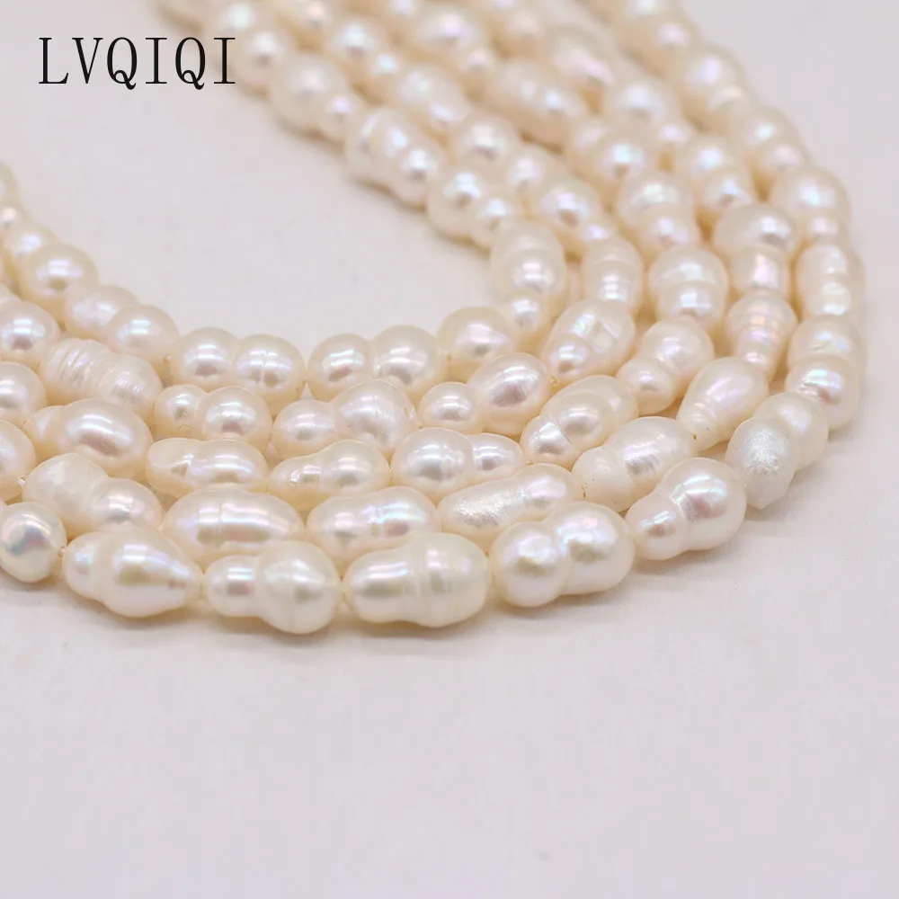 

Natural Freshwater Pearl Bead Baroque Gourd Shaped Spacer Loose Beads For Jewelry Making DIY Charm Bracelet Necklace Accessories