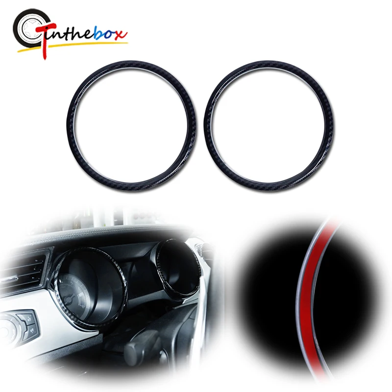 

2pcs Car Dashboard Speedometer Decoration Ring Car Stickers For Ford Mustang 2015-2021 Interior Accessories Trim
