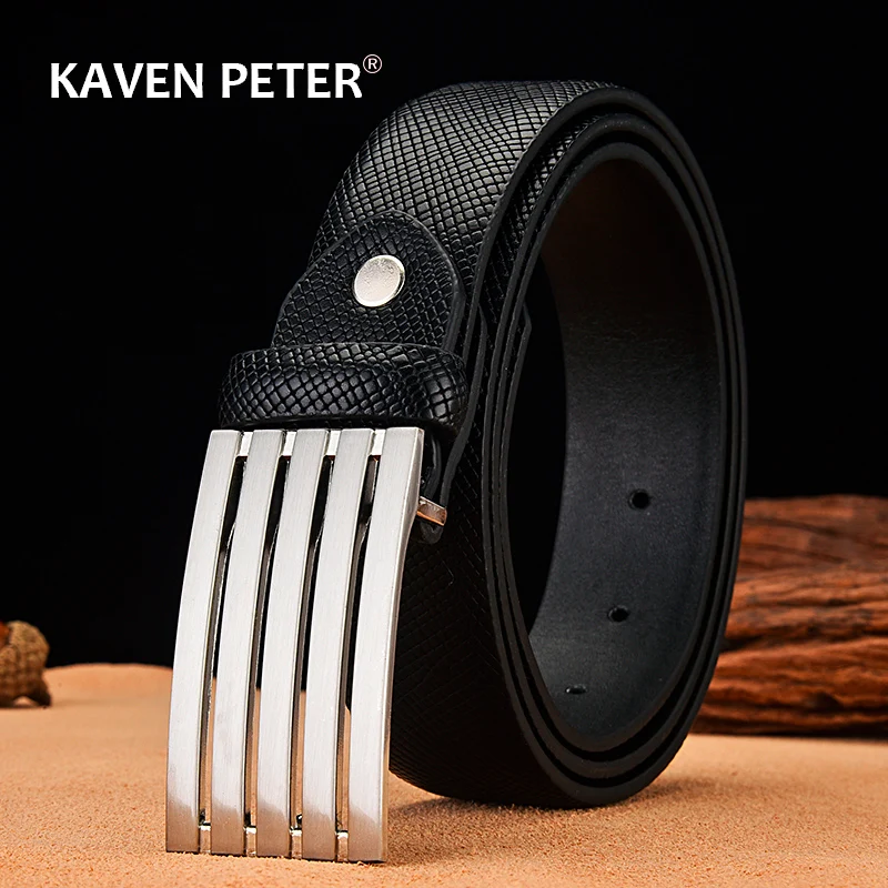 Male Faux Leather Belts For Men Luxury Brand Designer Black Pu Belt Jeans Western Strap High Quality Business Waistband