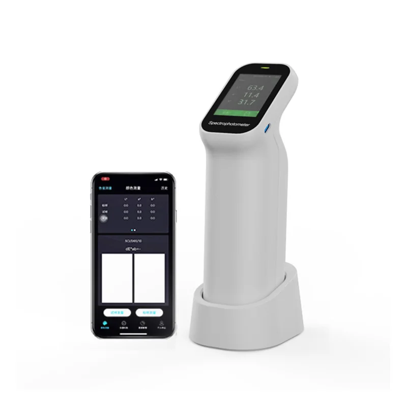 

CS-520 Switchable Apertures 8mm/4mm/1x3mm Portable Color Measuring Instrument Sphere Spectrophotometer