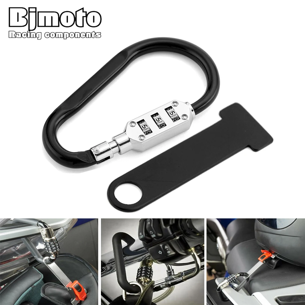 

BJMOTO Universal Motorcycle Accessories Padlock Helmet Security Lock For BMW For YAMAHA R3 KASAWAKI Honda Suzuki Bicycle