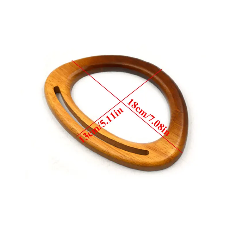 1PC forma semicircular bolso asas de madera reemplazo para DIY bolsa de hombro correa de bolso asas bolsa de accesorios