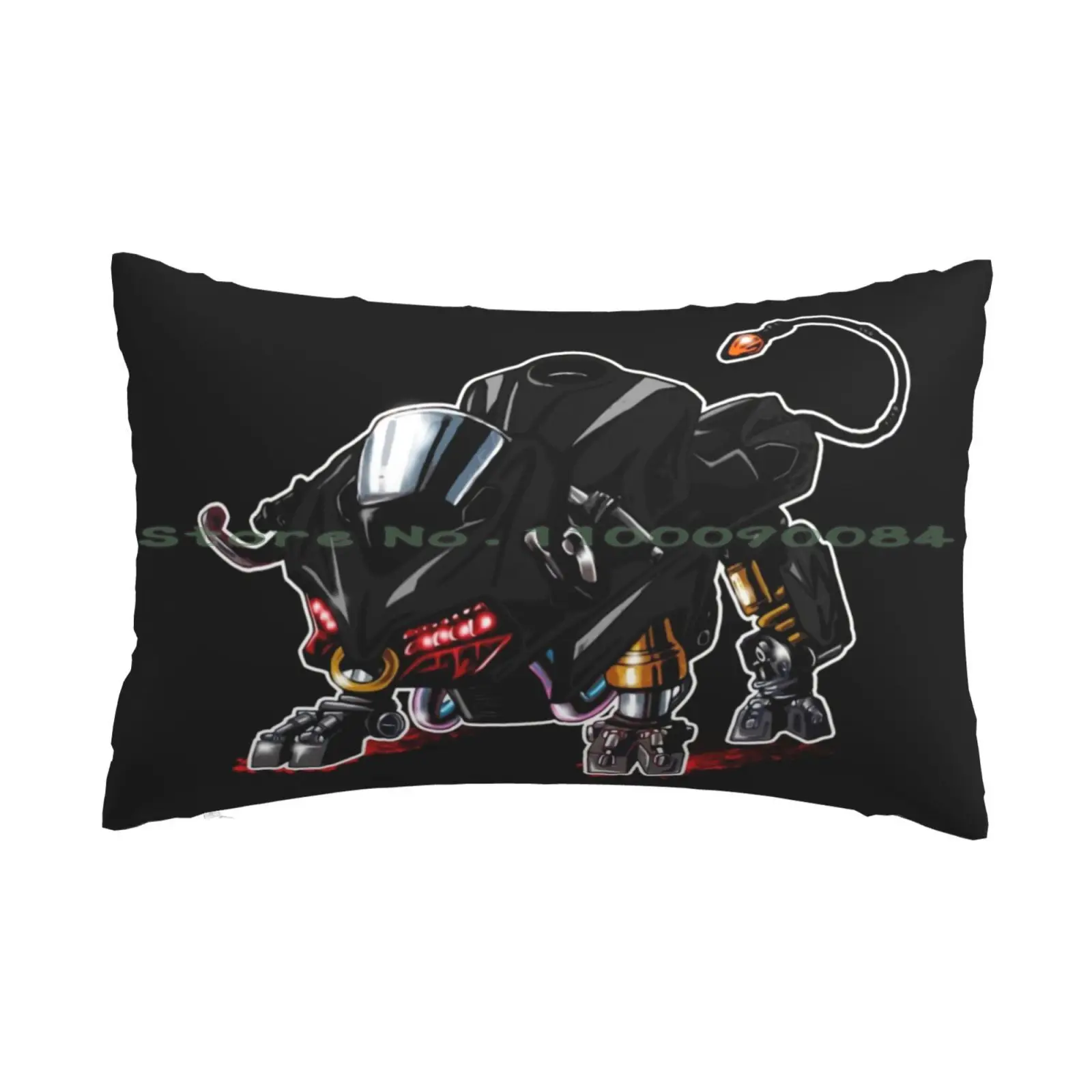 Panigale Bull Black Pillow Case 20x30 50*75 Sofa Bedroom Bbs Pod Kojima Game Gaming Nerd Hideo Yellow Baby Bridge Sam Death