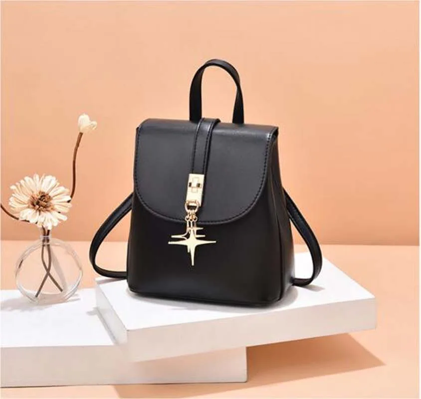 Hot Sale Wholesale New Women\'s Fashion New Style Backpack High Quality Leather Small Double Shoulder Bags Korean Messenger Bag