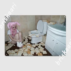 Belle Delphine Onlyfans Exclusive Toilet Poster Metal Plaque Cinema Garage Plaques Home Classic Tin sign Posters