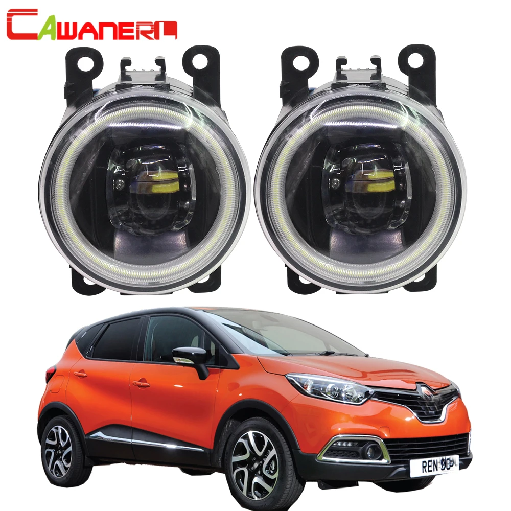 

Cawanerl Car LED Lamp Fog Light Angel Eye Daytime Running Light DRL 12V For Renault Captur 2013 2014 2015 2016 2017