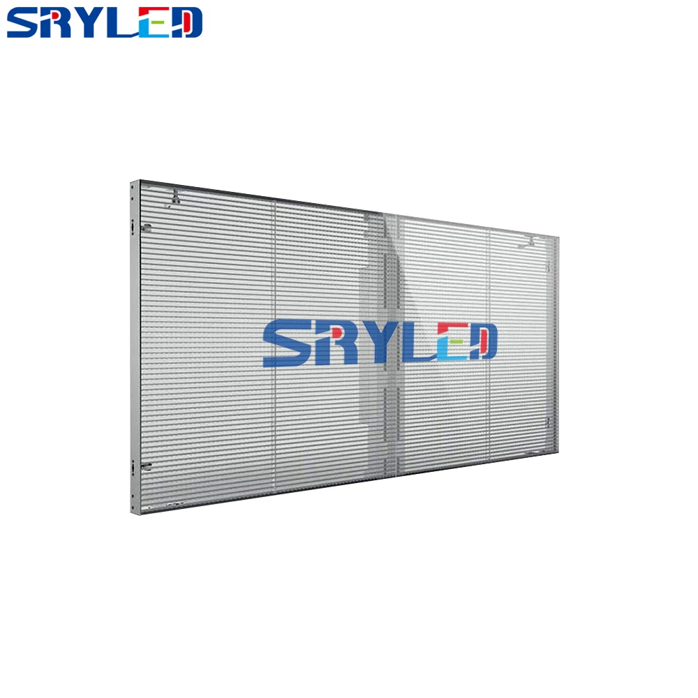 P3.9 Transparan LED Video Wall Panel 1000X500 Mm LED Layar Transparan