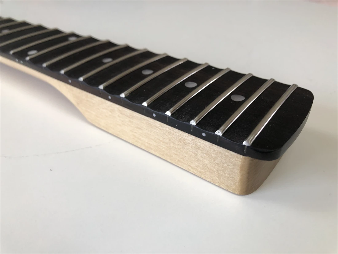 Reverse Big Head Full scalloped Guitar neck Maple 22Fret Rosewood Fretboard Dot Inlay Gloss DIY