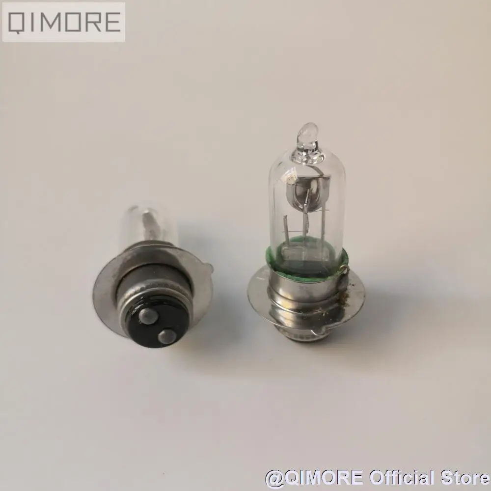 2 pieces Scooter Moped Motorcycle Headlight Bulb 1-prong P15d-25-1 Halogen Bulb 12V 35/35W