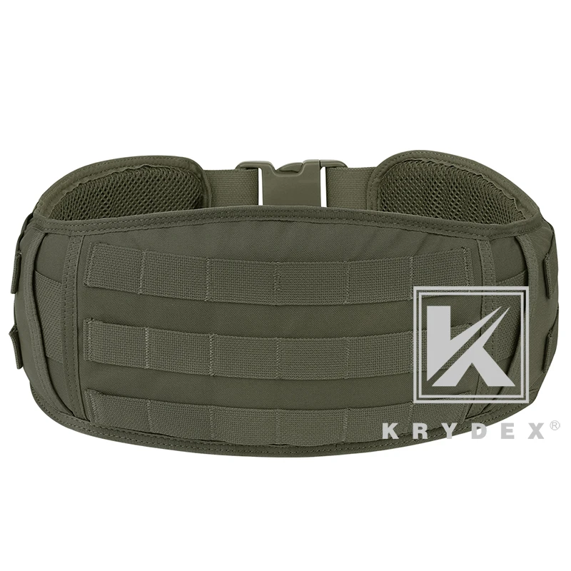 Imagem -02 - Krydex-cinto Tático Acolchoado Molle Sistema de Cintura para Homens Caça Combate Multi Função Fivela de Liberação Rápida Ranger Verde