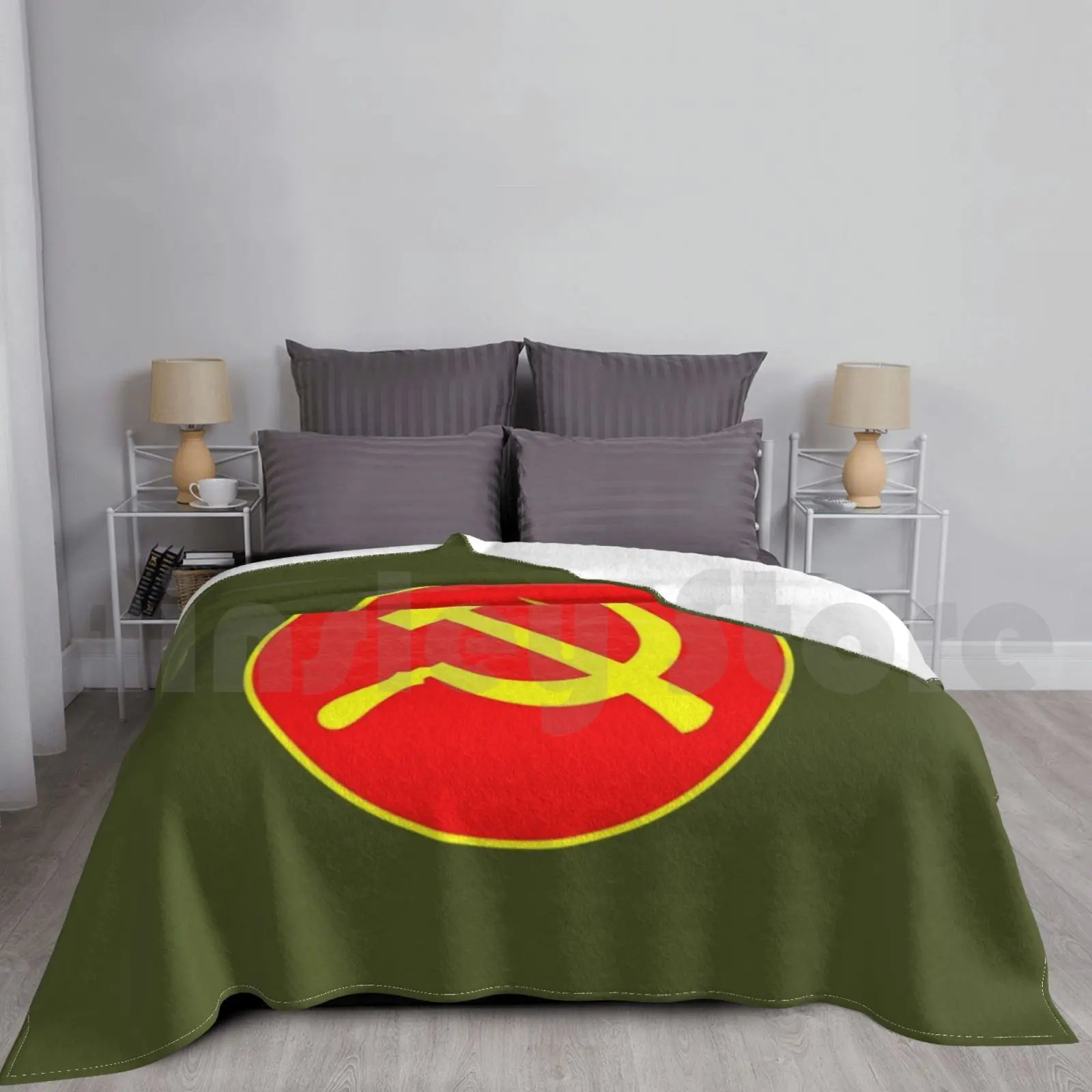 Hammer And Sickle Blanket For Sofa Bed Travel Funny Soviet Russian Communism Senator Joseph Mccarthy Socialism