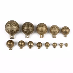 Feng Shui Chinese Vintage Style Tibetan Brass Bell 9mm-52mm Tiny Bead Craft Decorative Tiger Head DIY for Party Decoration