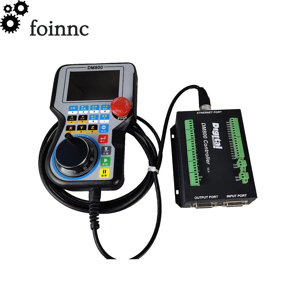 Imagem -06 - Cnc Handle Controller Dm800 Motion Control System Eixo 38 Polegadas Telas e Suporte Botão de Parada de Emergência Código g