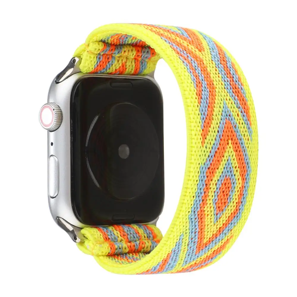 Scrunchie حزام ل أشرطة ساعة أبل SE 6 5 4 40 مللي متر 44 مللي متر مرونة النسيج سوار ل iwatch سلسلة الفرقة 3 2 38 مللي متر 42 مللي متر حزام الساعات